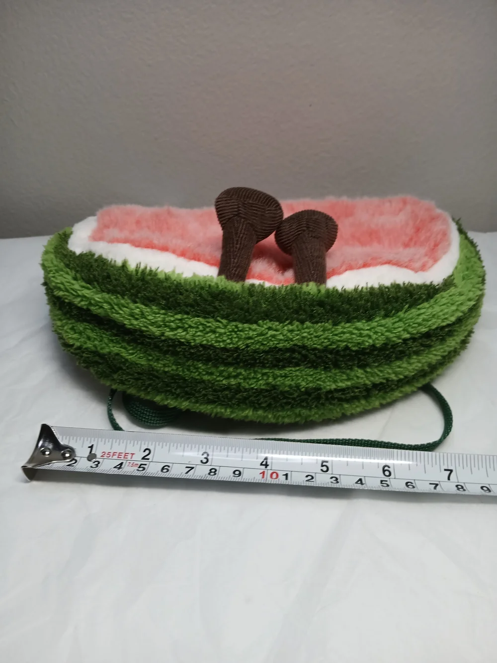 Jellycat Watermelon Plush Crossbody Bag in Red, Green & Brown
